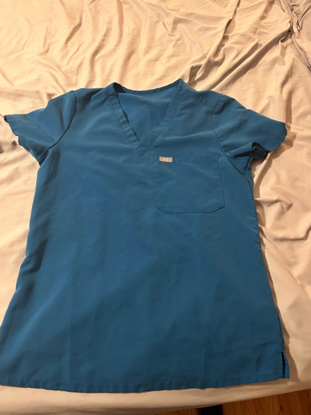 Figs Women’s Scrub Top in Teal Blue